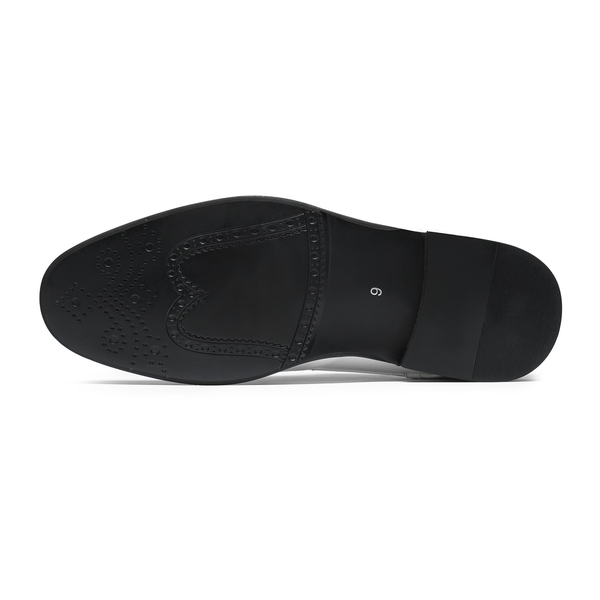 Men's Pain-Toe PU Leather Oxford Shoes - WHITE PAT - 3